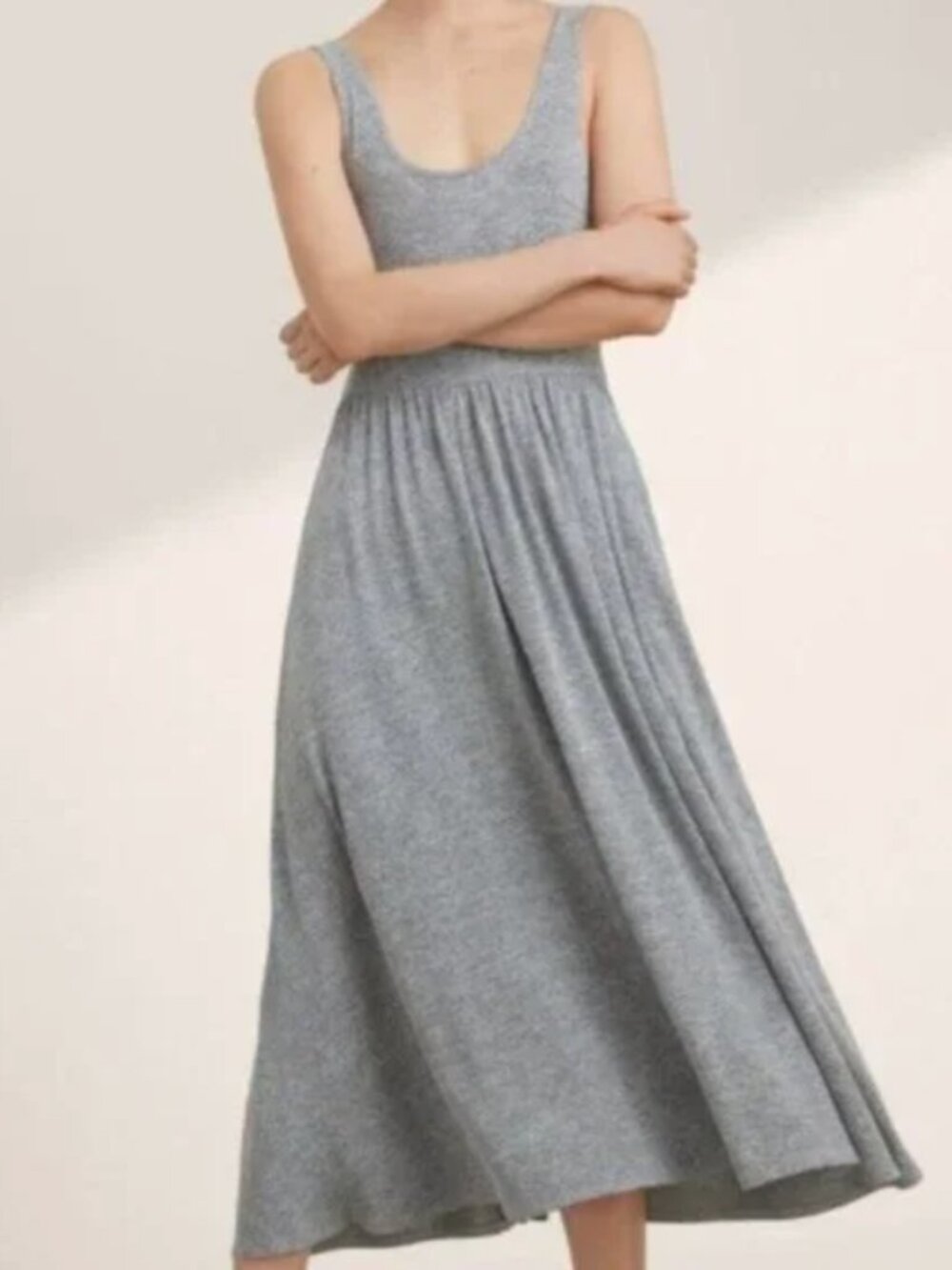 Aritzia Wilfred Free Heather Grey Midi Assonance Dress - XXS